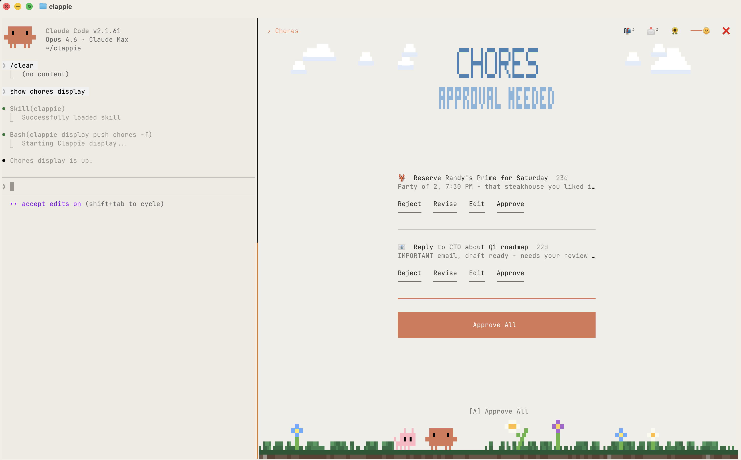 Chores approval queue